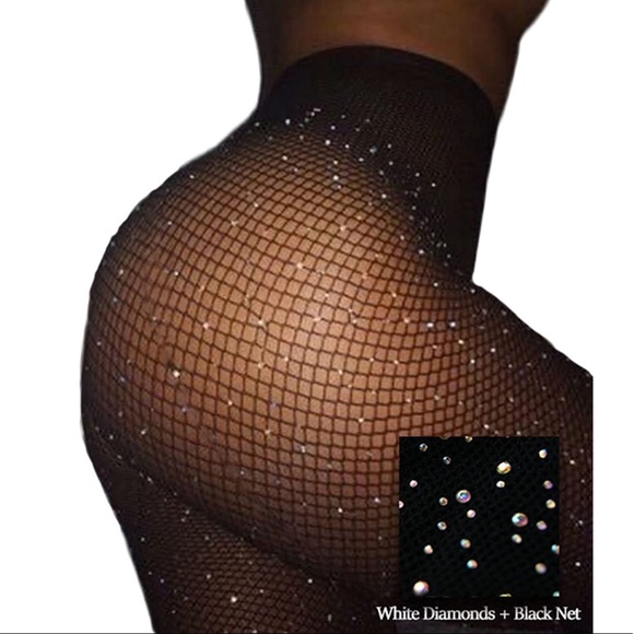 NWT crystal fishnet stockings - Picture 4 of 5